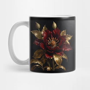 Metallic Flower Mug